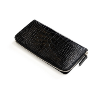 クロコダイル ラウンドファスナー長財布