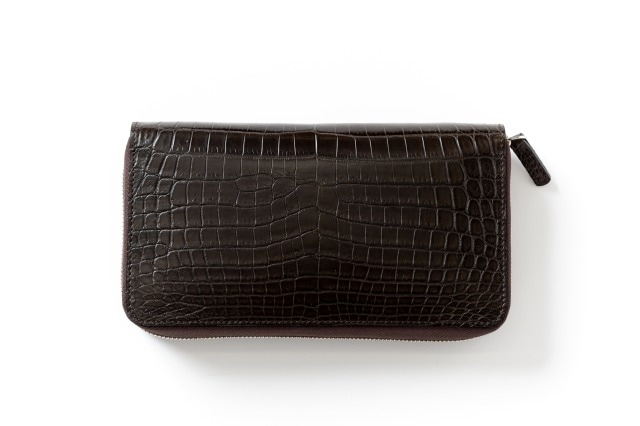 クロコダイル コンパクト　オーガナイザー　ブラウン