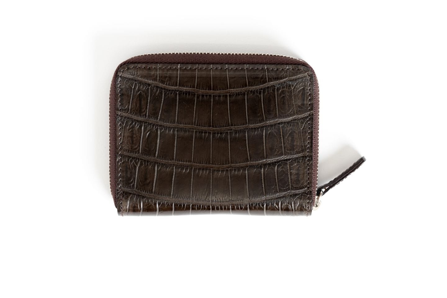 クロコダイルコインパース　ブラウン