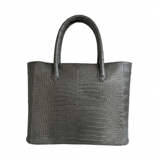 ポロサスクロコダイル トートバッグ　グレー