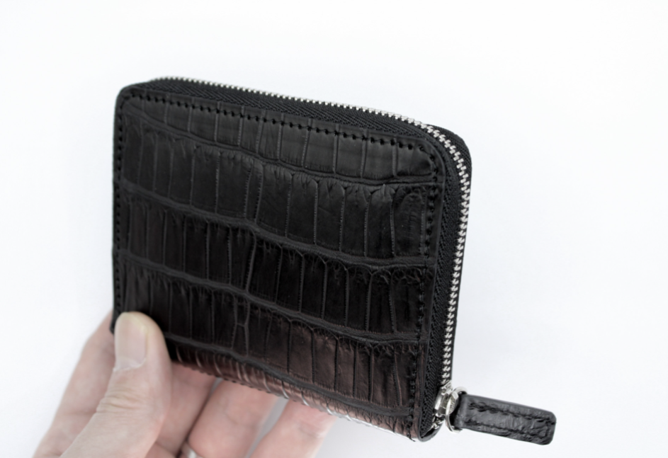 クロコダイルコインパース　ブラック
