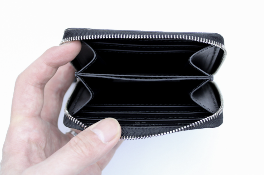 クロコダイルコインパース　ブラック