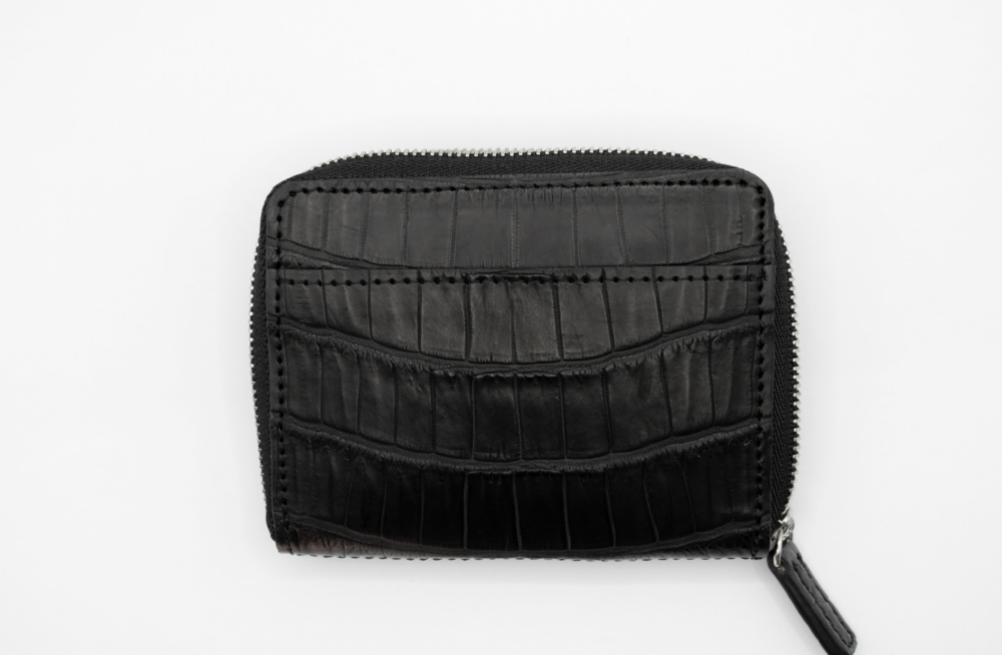クロコダイルコインパース　ブラック