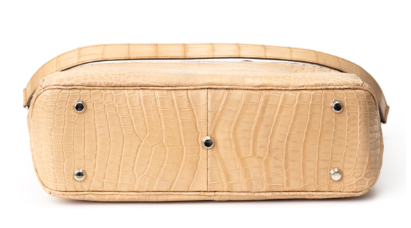 天然ヌメクロコダイル スクエアトート