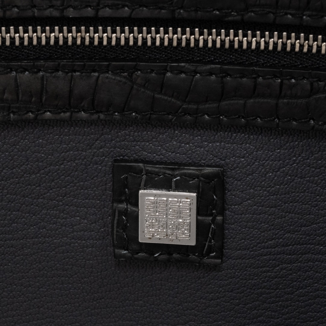 クロコダイル革プレミアムトートバッグ/グレー