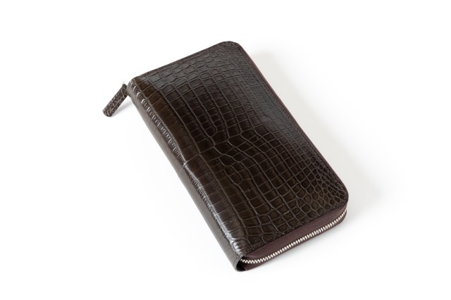 クロコダイル コンパクト　オーガナイザー　ブラウン