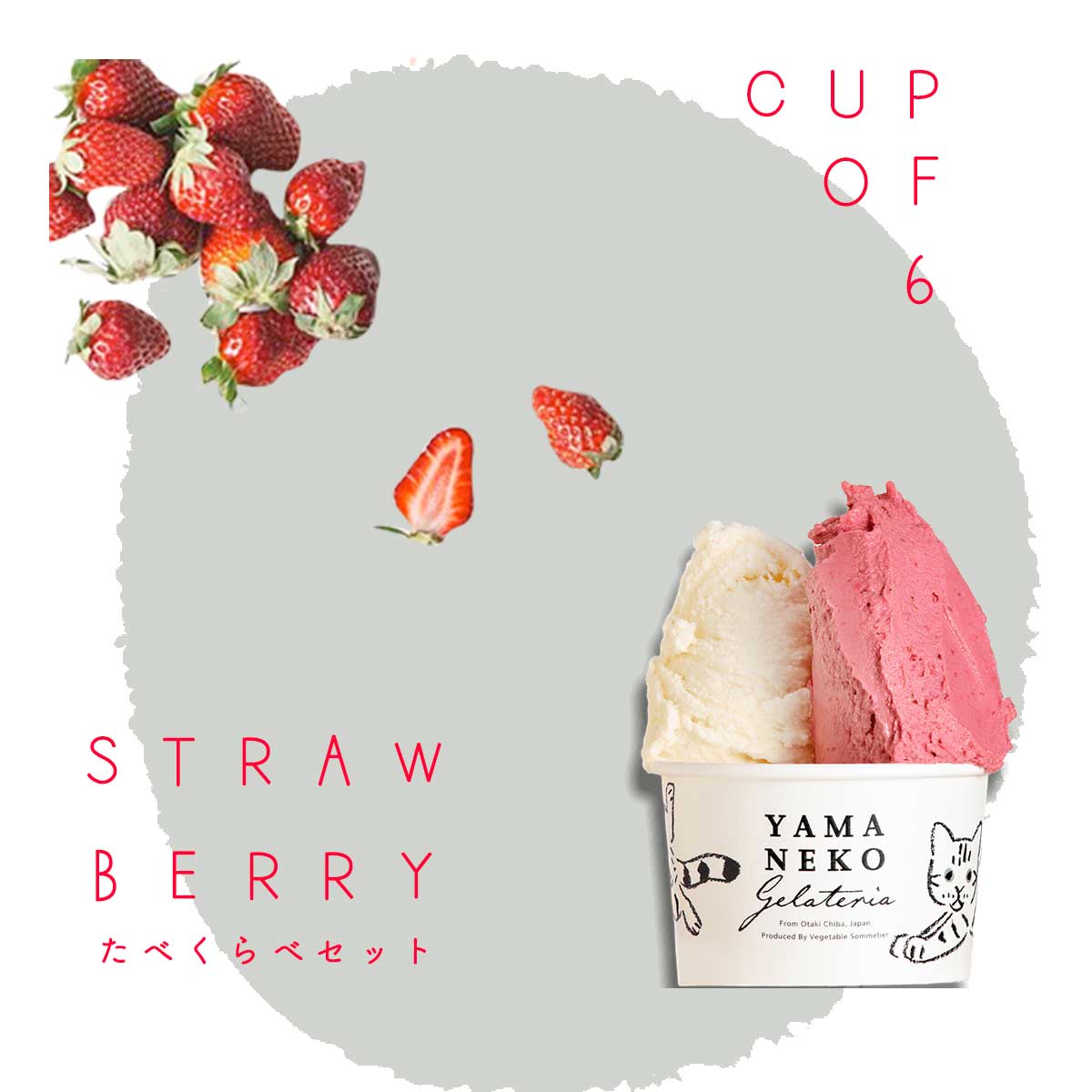 いちご食べ比べジェラート6個セット