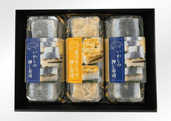 千葉の押し寿司3本セット　はまぐり1・いわし2「ギフト箱入り」