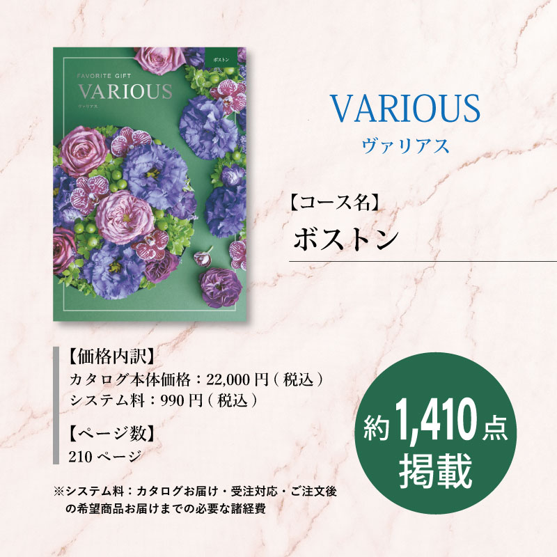 カタログギフト　ヴァリアス　ボストン　　　　　　