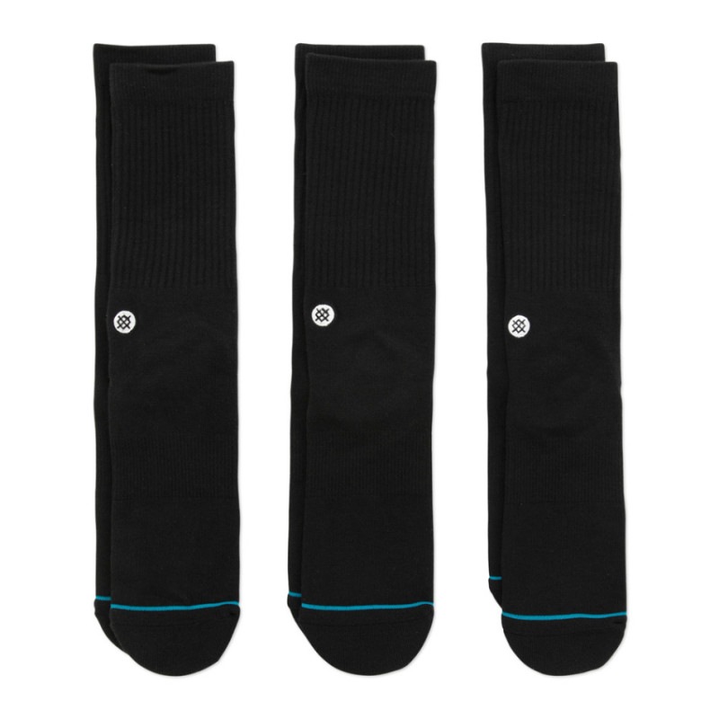 【定番モデル】【スタンスソックス】【3足セット】STANCE C/O スタンス ファッション アイコン 3 パック ICON 3 PACK M556D18ICP-BLK メンズアパレル ブラック ライフスタイル