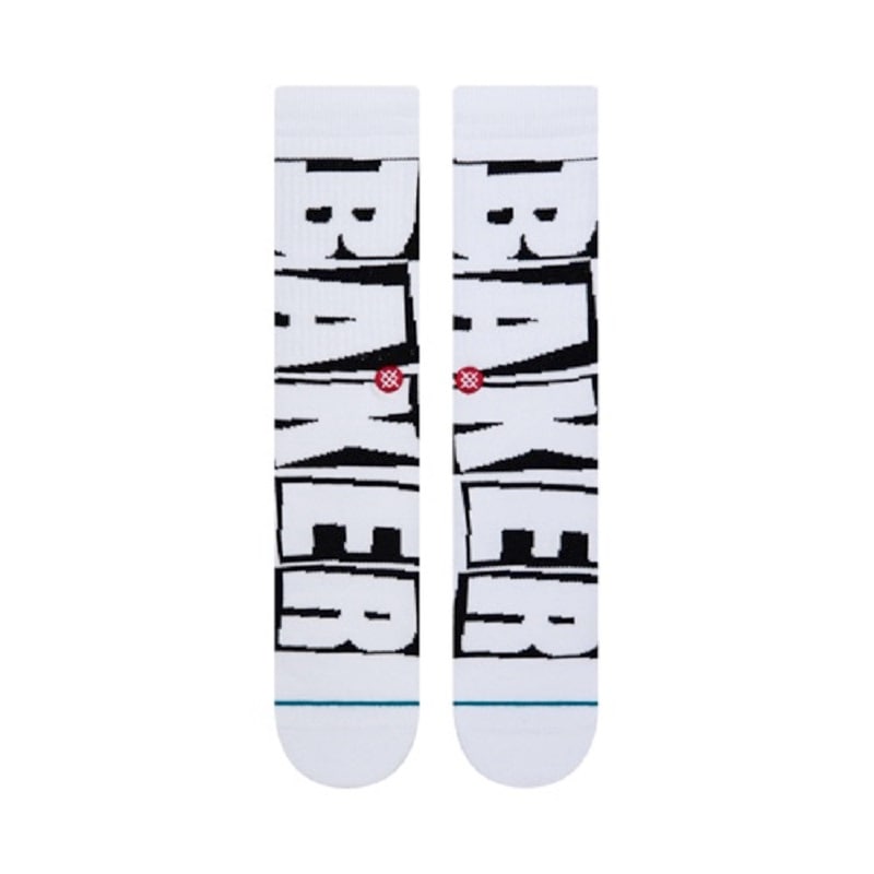 【22SPモデル】【スタンスソックス】【ベイカーコラボモデル】STANCE 22SP  スタンス ファッション ベイカー BAKER WHITE A556A22BAK#WHT A556A22BAK-WHT メンズ アパレル ホワイト ライフスタイル