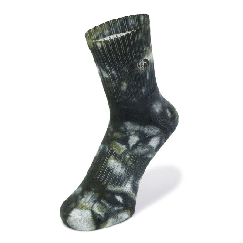【ソックス】【タイダイ】【オーガニックコットン】THE NORTH FACE 23SS ザ・ノースフェイス タイ ダイ クルー TIE DYE CREW ブラック/ニュートープグリーン NN82312-KN ユニセックス ソックス