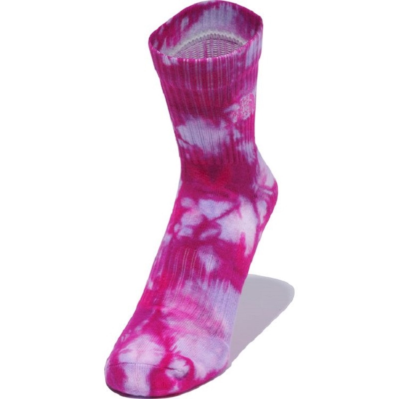 【ソックス】【タイダイ】【オーガニックコットン】THE NORTH FACE 23SS ザ・ノースフェイス タイ ダイ クルー TIE DYE CREW ピンクグロー/ラベンダー NN82312-PL ユニセックス ソックス