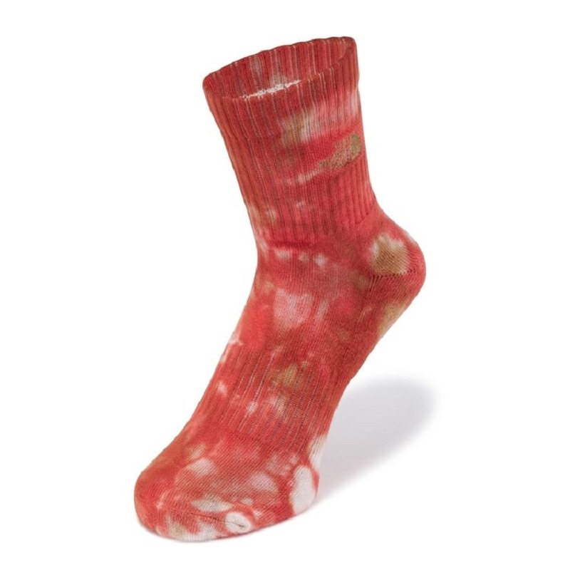 【ソックス】【タイダイ】【オーガニックコットン】THE NORTH FACE 23SS ザ・ノースフェイス タイ ダイ クルー TIE DYE CREW レトロオレンジ/ケルプタン NN82312-RK ユニセックス ソックス