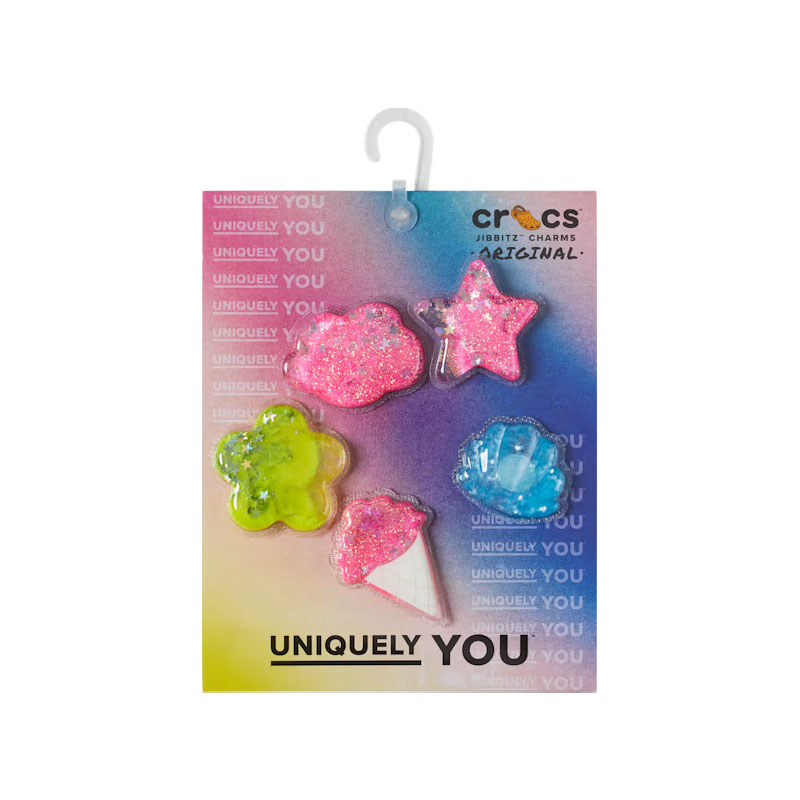 【ジビッツチャーム】【クロックス用アクセサリー】【5パック】crocs 23FW クロックス ジビッツチャーム スクイッシュ グリッター アイコン 5 パック Jibbitz charms Squish Glitter Icons 5 Pack 10011601 メンズ レディース キッズ アクセサリー