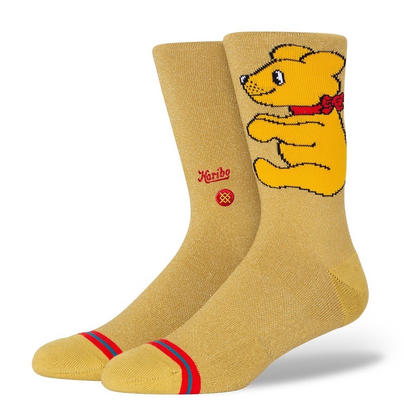 【メンズ】【スタンスソックス】【ハリボー コラボモデル】STANCE 23HO スタンス GUMMIEBEAR GOLD A555D23GUM#GLD A555D23GUM-GLD メンズソックス ゴールド