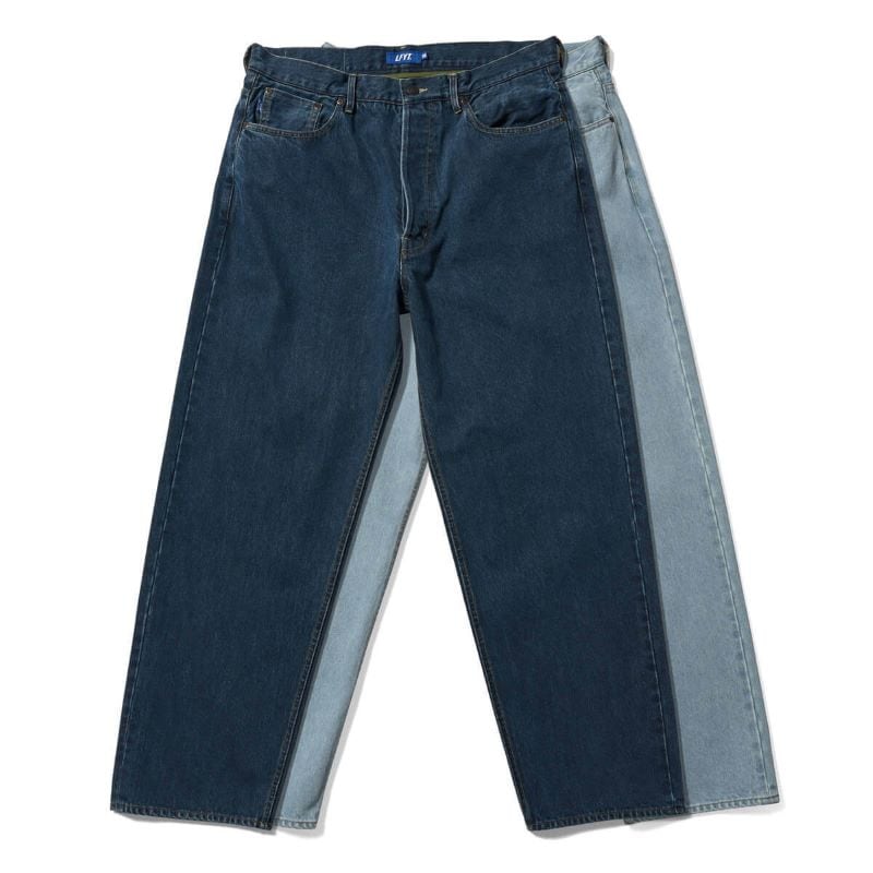 【送料無料】Lafayette 23.11.18 5 POCKET WASHED DENIM PANTS BAGGIE FIT  LA231103 ブルー ライトブルー