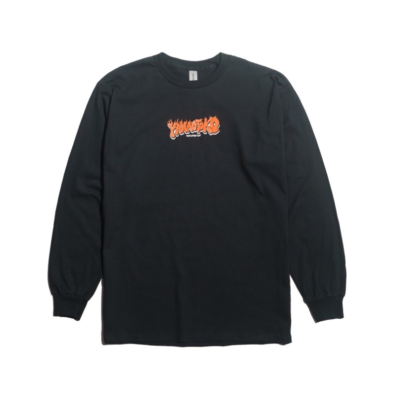 【ジャラーナ/UENO LEISURE CLUB/山男フットギア】【コラボTシャツ/ロンT】UENO LEISURE CLUB x YAMAOTOKO T-SHIRT L/S ULC-02LS ブラック ULC-02LS-BLK