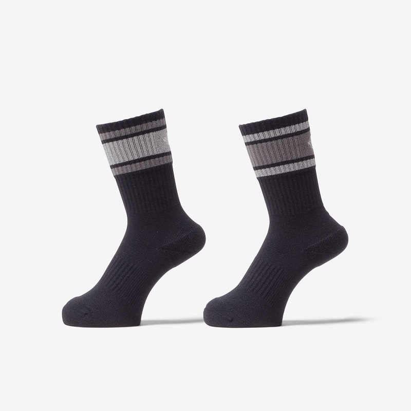 【2足パック】【蓄光糸／反射糸】THE NORTH FACE 24SS ザ・ノースフェイス TNF リフレクト 2P クルー TNF Reflect 2P Crew ブラック NN82414-K