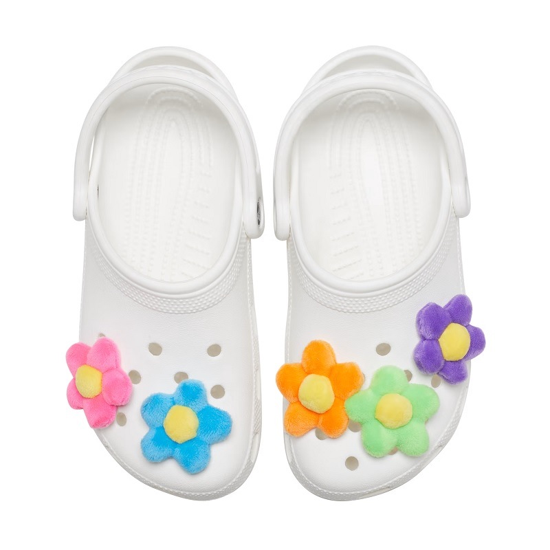 【ジビッツチャーム】【クロックス用アクセサリー】crocs 24SU クロックス ジビッツチャーム プラッシュ フラワー パワー 5 パック Jibbitz charms Plush Flower Power 5 Pack 10013262 アクセサリー