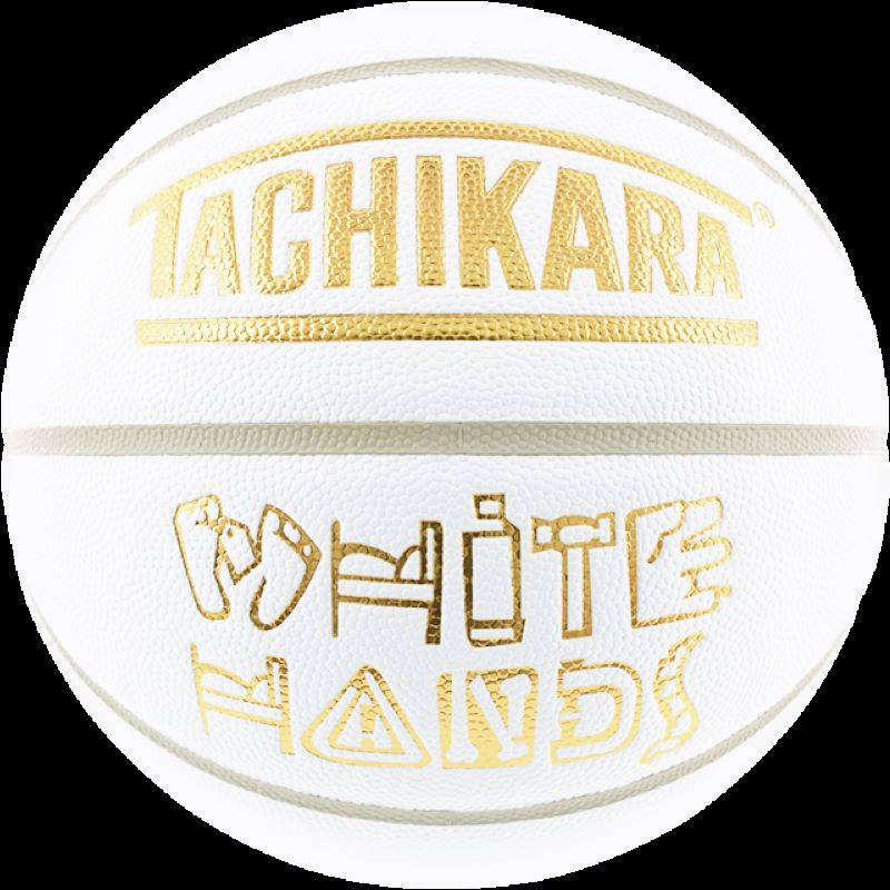 TACHIKARA BASKETBALL  WHITE HANDS  White / Gold SB7-201