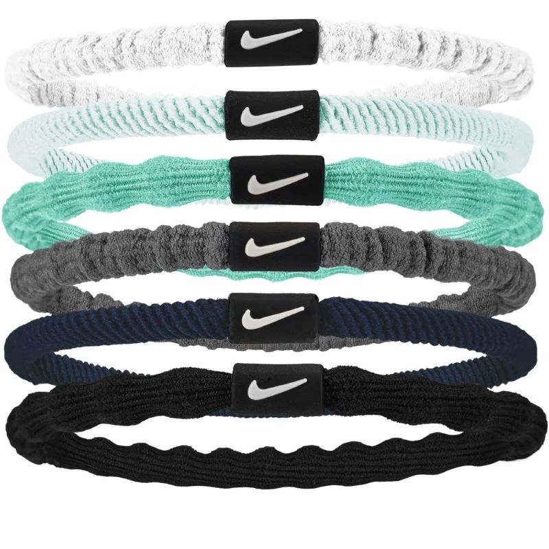 NIKE FA24 ナイキ フレックス ヘアタイ 6PK ホワイト/グラシアブルー/ホワイト BN2085-113
