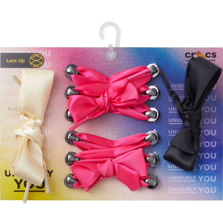 【ジビッツチャーム】【クロックス用アクセサリー】crocs 24FW クロックス ジビッツチャーム リボン レース エン フル パック Jibbitz charms Ribbon Lace Em Full 10013676 アクセサリー