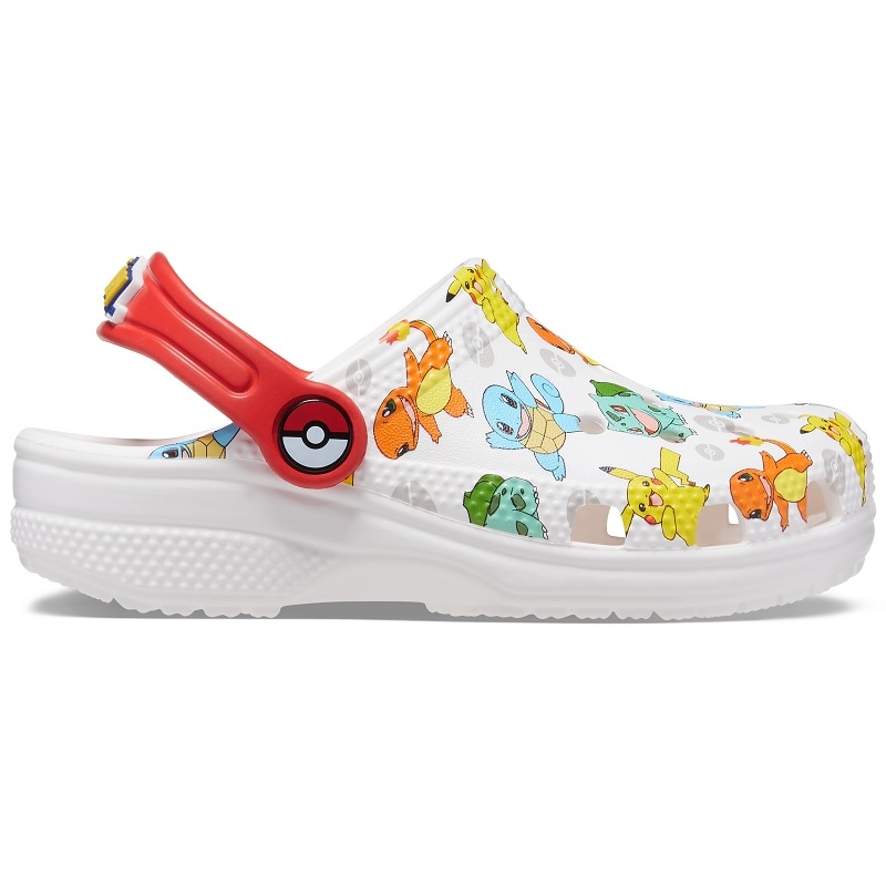 【ポケモン】crocs C/O クッロクス クラシック ポケモン クロッグ キッズ KIDS' CLASSIC POKEMON CLOG White/Multi 207739-94S ホワイト/マルチ