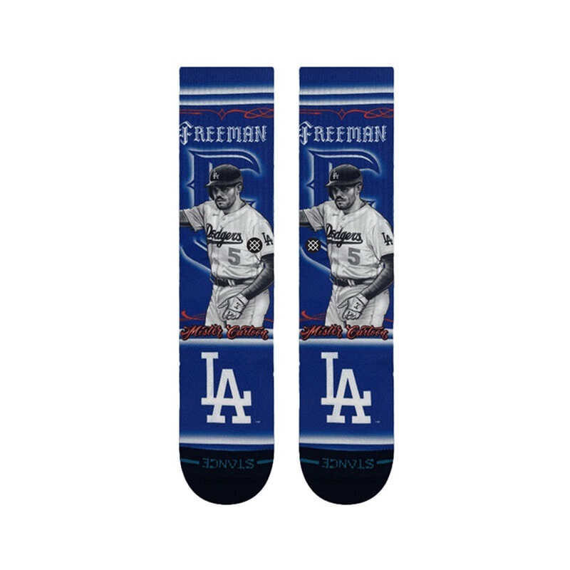 【Mister Cartoon x Dodgers】【フレディ・フリーマン】STANCE 25SS スタンス FREEMAN CARTOON CREW BLUE A556B24FRE#BLU A556B24FRE-BLU ブルー