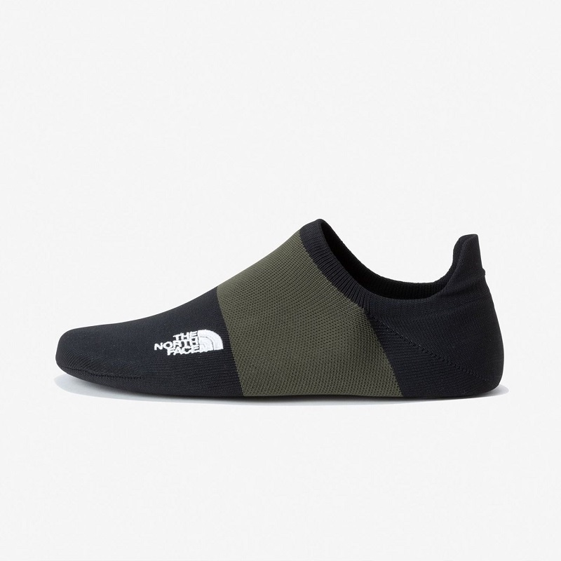 【ルームソックス】THE NORTH FACE 25SS ザ・ノースフェイス ポータブル ソリッパー TNF PORTABLE SOLIPPER ニュートープグリーン×TNFブラック NN82370-NK