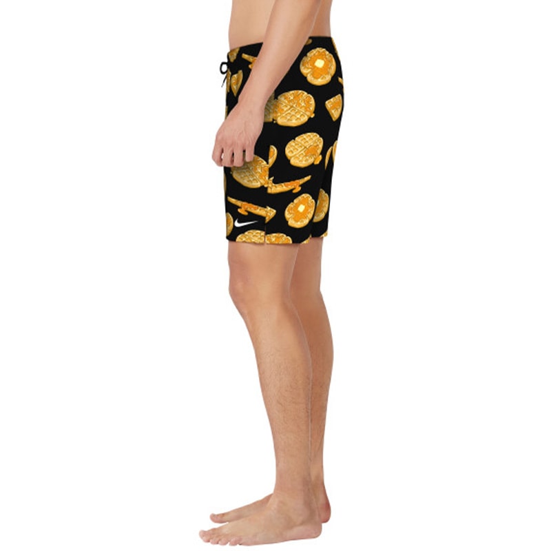 【セール20%OFF】NIKE SWIM 25SS NIKE PRINT STRETCH 7”VOLLEY SHORTS ブラック NESSF552-N001