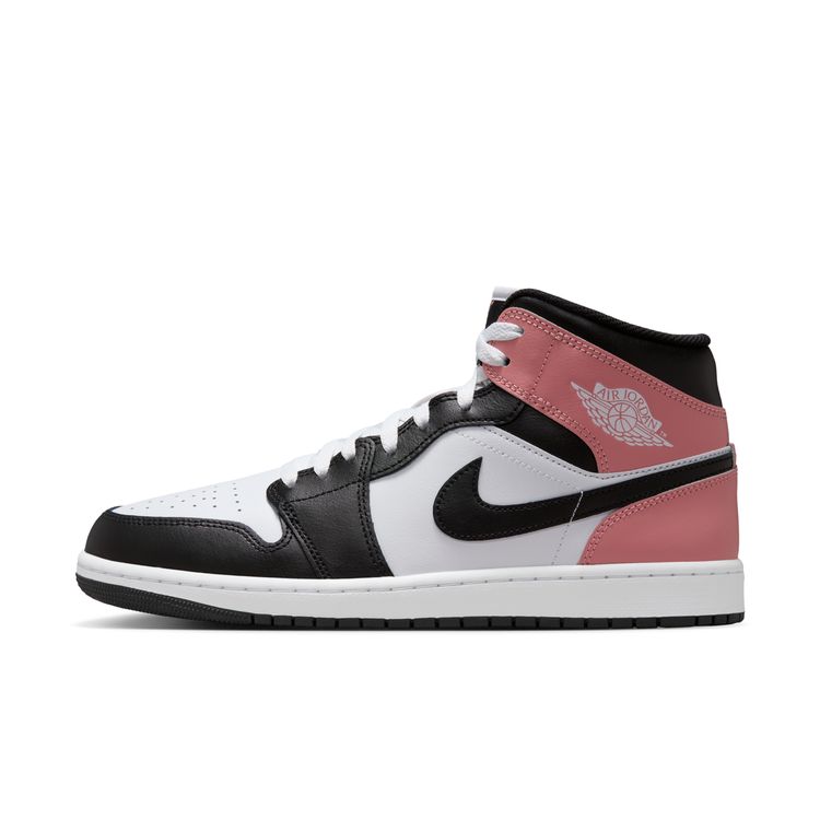 【ナイキ/エア ジョーダン 1 MID メンズシューズ】JORDAN BRAND SU25 AIR JORDAN 1 MID ホワイト/ブラック-ラストピンク DQ8426-100