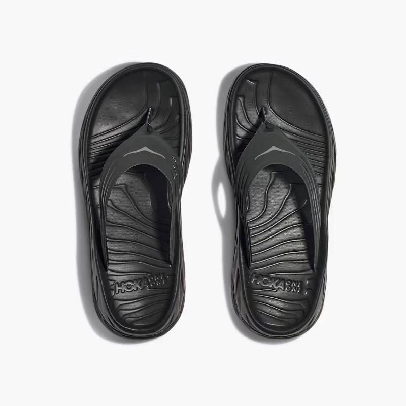 HOKA C/O M ORA RECOVERY FLIP BLACK / DARK GULLGRAY 1099675-BDGGR