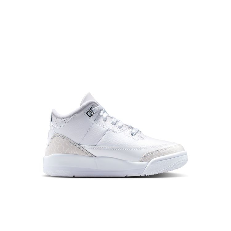 JORDAN BRAND FA25 7/5 JORDAN 3 RETRO PS ホワイト/メタリックシルバーホワイト DM0966-111