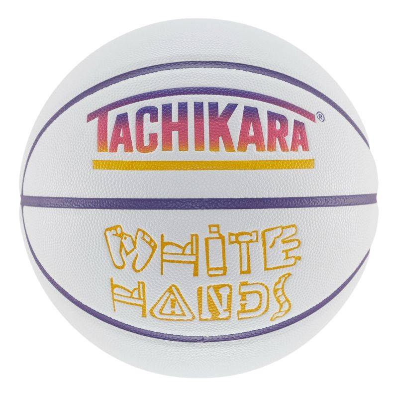 【タチカラ/7号球/ホワイトハンズ/バスケットボール/アウトドア用】TACHIKARA BASKETBALL WHITE HANDS SB7-2036 ホワイト/パープル/イエロー