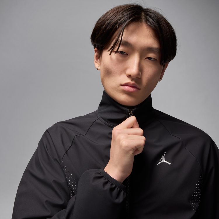 JORDAN BRAND FA25 7/12 JORDAN SPRT JAM WARM UP JACKET ブラック/メタリックシルバー HF9885-011
