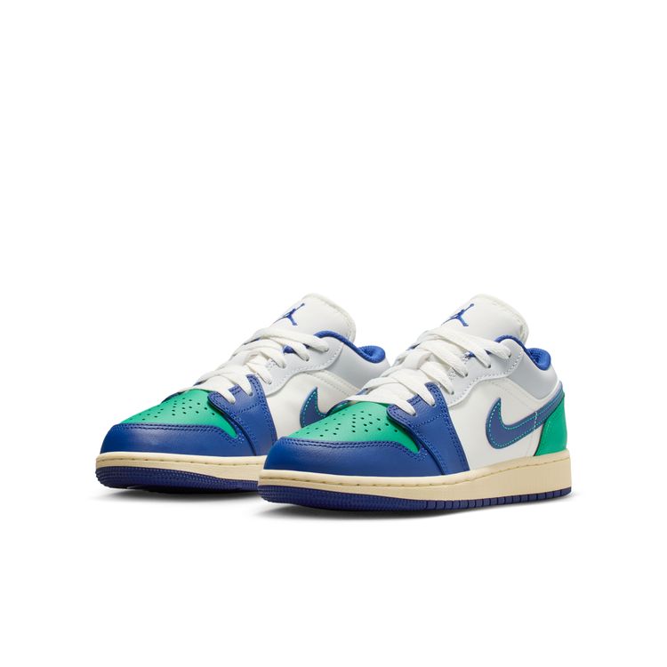 希少レア ナイキ AIR JORDAN プリント プルオーバー グリーン L JORDAN BRAND SU25 AIR JORDAN 1 LOW GS ホワイト/ミッドナイト