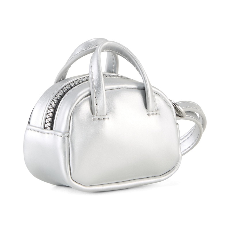 PUMA AU25 8/14 PUMA 1976 METALLIC GRIP BAG KEYCHAIN GLACIAL GRAY-PUMA BLACK 092599-01