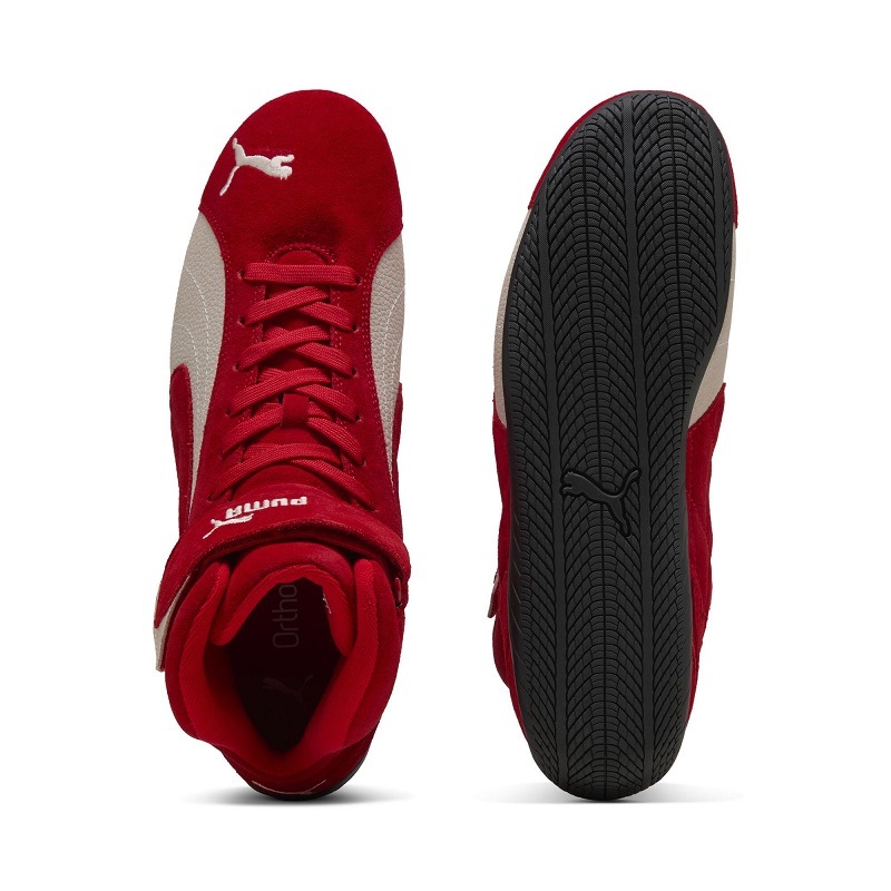 PUMA AU25 8/22 SPEEDCAT MID FOR ALL TIME RED-WARM WHITE 400384-02