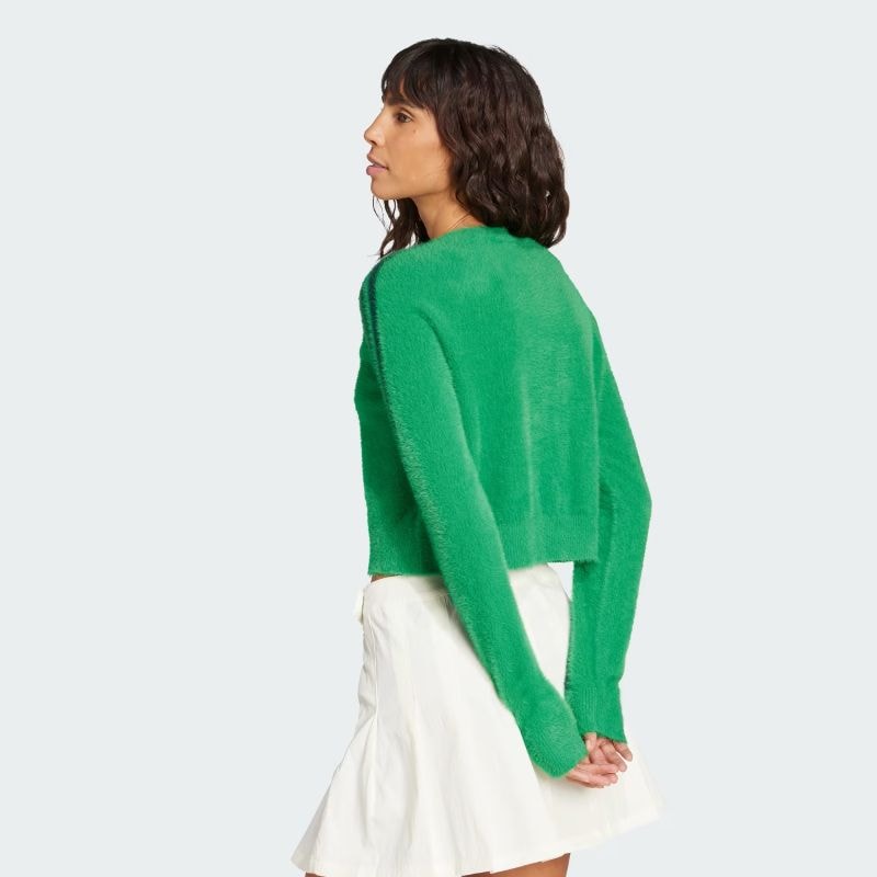 adidas 25Q4 FLUFFY CARDIGAN グリーン JW5177