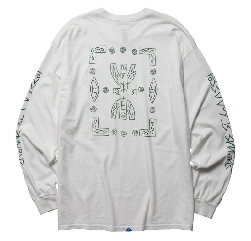 Liberaiders 25AW 8/29 TIFINAGH LOGO L/S TEE 775062503 ホワイト ブラウン 775062503-WHT 775062503-BRN