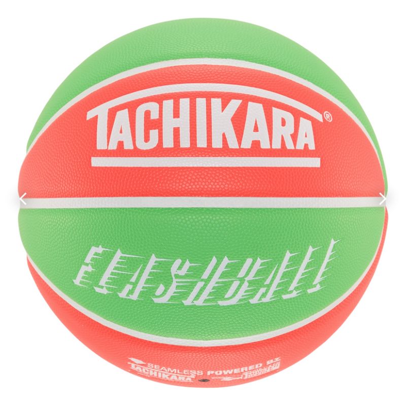 【タチカラ/7号球/フラッシュボール/バスケットボール/アウトドア用】TACHIKARA BASKETBLL FA25 FLASHBALL SB7-2041 ホットレッド/ネオングリーン