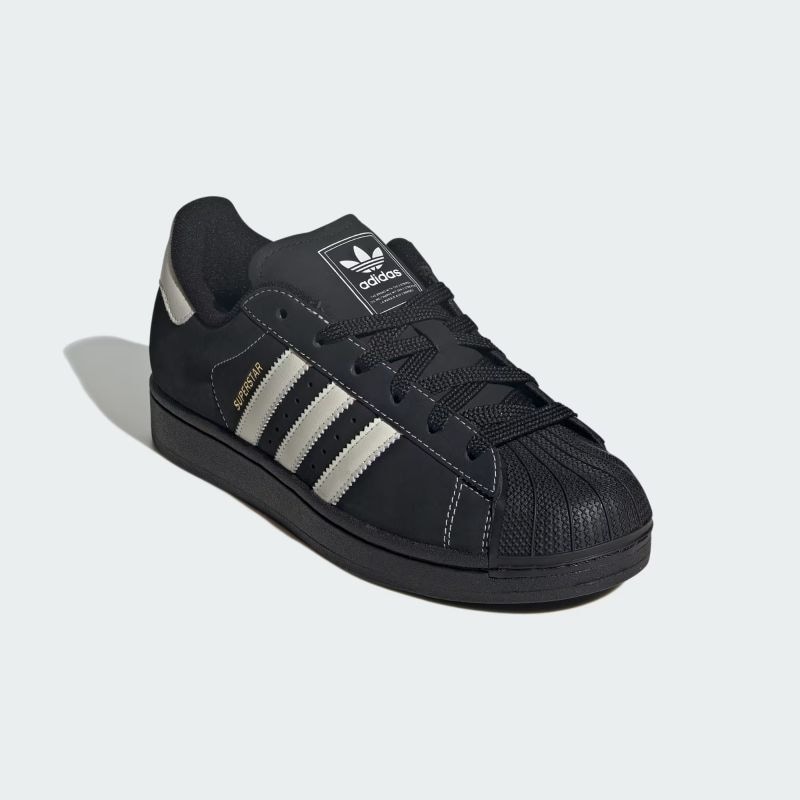 CR-8 #02   現行品SOLDOUT  ブラック×アイボリー　レア adidas 25Q4 SUPERSTAR II W コアブラック/オフホワイト/コア