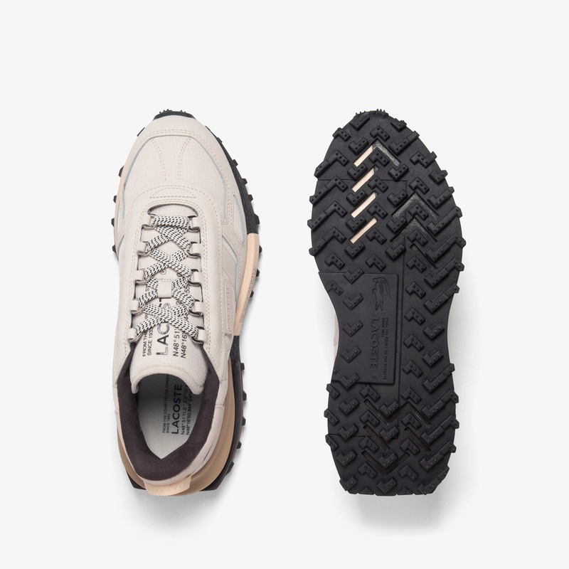 LACOSTE 25FW M ELITE ACTIVE 225 3 SMA OFF WHT/DK GRY 50SMA0077-5A6