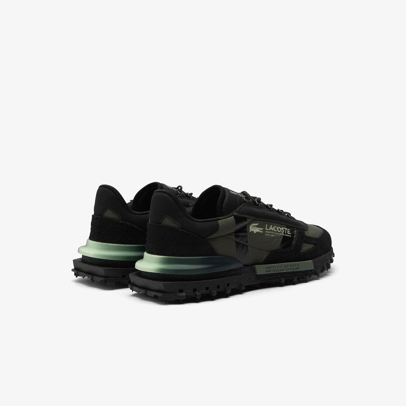 LACOSTE 25FW M ELITE ACTIVE 225 5 SMA BLK/LT GRN 50SMA0080