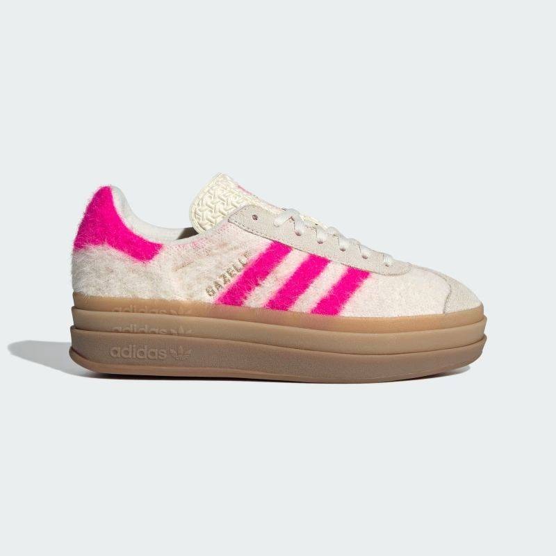 adidas 25Q4 GAZELLE BOLD W クリームホワイト/ショックピンク/ゴールドメタリック JS3908