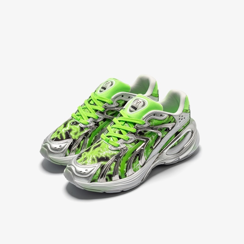 PUMA AU25 9/27 INVERSE RIPNDIP PUMA SILVER-FLURO GREEN PES