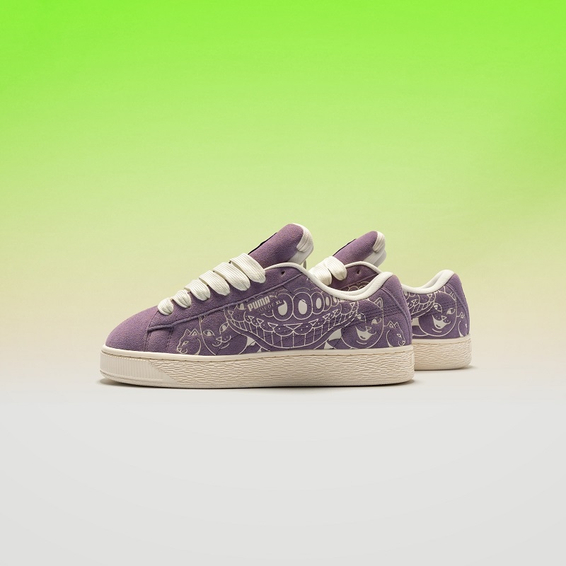 PUMA AU25 9/27 SUEDE XL RIPNDIP RAISIN-WARM WHITE 403651-01