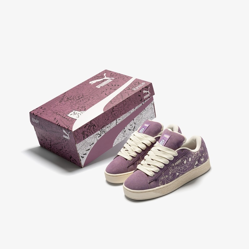 PUMA AU25 9/27 SUEDE XL RIPNDIP RAISIN-WARM WHITE 403651-01