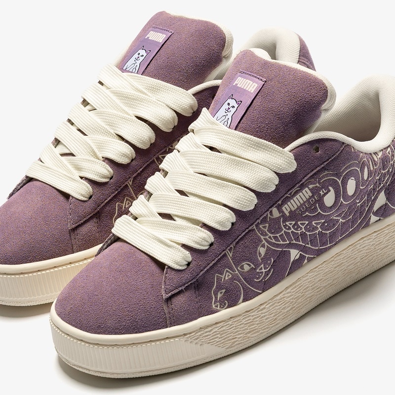 PUMA AU25 9/27 SUEDE XL RIPNDIP RAISIN-WARM WHITE 403651-01